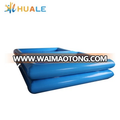 Customized outdoor inflatable double tube rectangle water pool