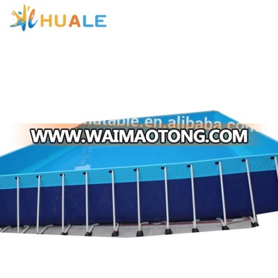 High quality rectangular inflatable metal frame pool/swimming pool metal frame for sale