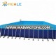 Outdoor above ground pool rectangle metal frame pool for sale